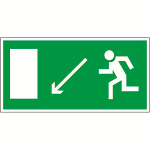 Пластина Напр. к эвакуационному выходу налево вниз BL-2915B.E08 - a16647 BS