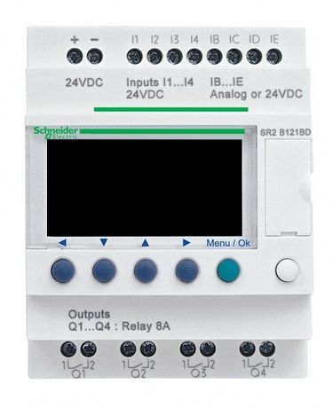 Комплект ZELIO LOGIC (компактное реле+ПО+кабель SR2USB01) 8вх/4вых питание 24В SchE SR2PACKBD Schneider Electric