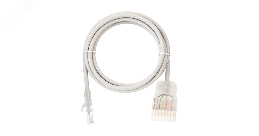 Патч-корд U/UTP 4 пары Cat 5e 110-RJ45/8P8C T568B 7х0192мм LSZH серый 1м - NMC-PC4UD05B-010-C-GY NIKOMAX ЭКО49937