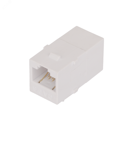 Соединитель типа Keystone для системы мониторинга кат.6 (Класс E) 250МГц RJ45-RJ45 (8P8C) неэкранированный белый - гарантия: 5 лет расширенная / 25 системная NIKOMAX NMC-KJUE55C-LS-WT ЭКО22770