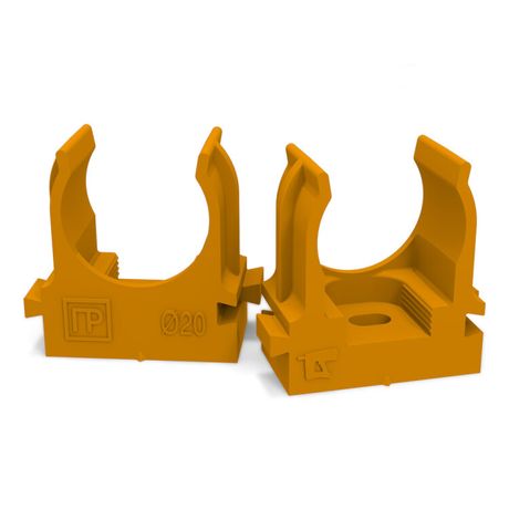 Держатель для труб (клипса) d20мм монтажного пистолета оранж. Промрукав PR13.0152 Строитель