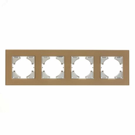 Рамка 4-местн. Ugra стекло шампань GUSI С1140-032