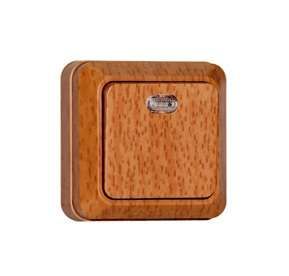 Выключатель Олимп одноклавишный с подсветкой бук - 7946710 Союз