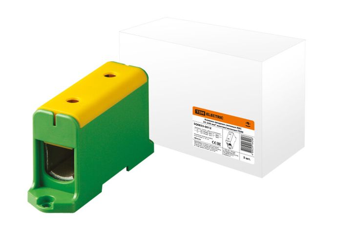Клемма вводная силовая КВС 35-240 кв.мм. желтая/зеленая | SQ0833-0012 TDM