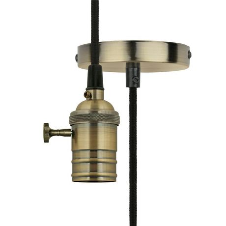 Патрон декоративный DLC-V-S24K/E27 TS/1M/BL BRONZE «Vintage», с проводом (1м) и креплением, выкл поворотный. алюминий, бронза | UL-00004500 Uniel