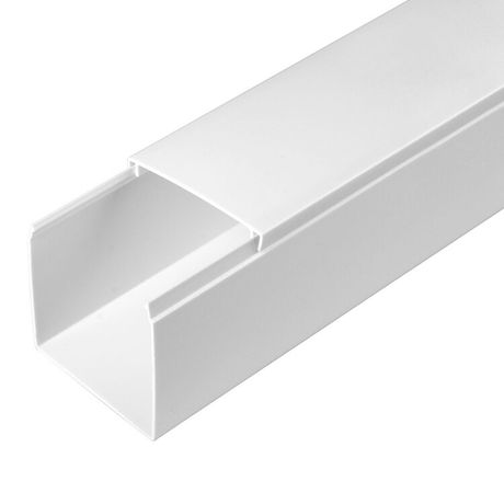 Кабель-канал белый 2-й замок в г/к 60х60 (24м/уп) | PR.056060 Промрукав Строитель