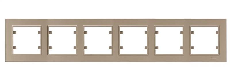 Рамка 6-м Karea горизонт. латунь Makel 56057706