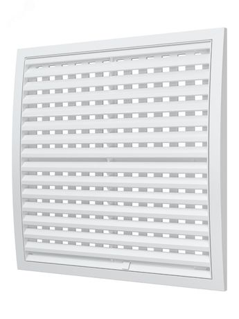 Решетка вентиляционная наружная регулируемая, из ASA пластика 350х350 - 3535РРПН ЭРА 15069