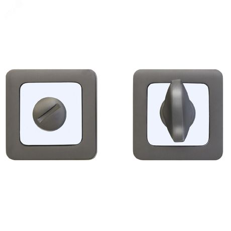 АЛЛЮР АРТ BK-S1 MBN/CP (4142) графит - 11459 Завертка-фиксатор сантехническая для защелок замков задвижек к ручкам ПТК