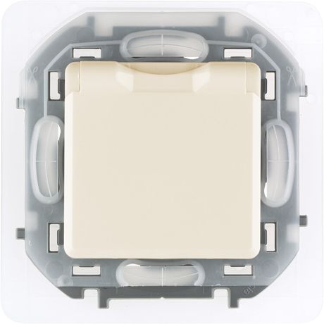 Розетка 1-м СП Inspiria 16А IP44 250В 2P+E защ. шторки с крышкой немецк. стандарт механизм сл. кость IEK 673741 Legrand