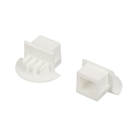 Заглушка для алюминиевого профиля PDS-F белая глухая (ARL, Пластик) | 026205 Arlight