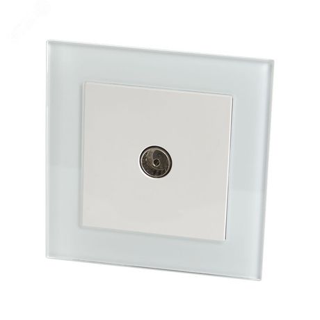 Розетка телевизионная, 75 Ом, 5-862МГц, серия Катрин, белый, - GLS00-7008-01 FERON 39247