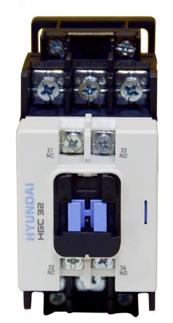 Магнитный контактор HGC32 11NS Х380 32А 15 кВт при АС3 (380-440В) кат. 380В АC 1НО+1НЗ - 13.01.01.000577 HYUNDAI