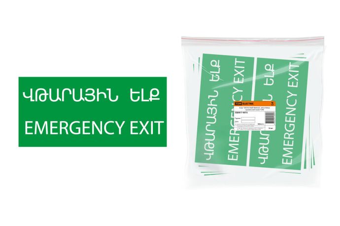 Знак "ЗАПАСНЫЙ ВЫХОД" 200х100мм (армянский язык) | SQ0817-0075 TDM