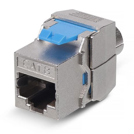 Вставка Keystone Jack RJ-45(8P8C), 180 градусов, категория 8, полный экран, без инструмента Toolless - KJ-RJ45-Cat.8-SH-180-Toolless Cabeus 10069c