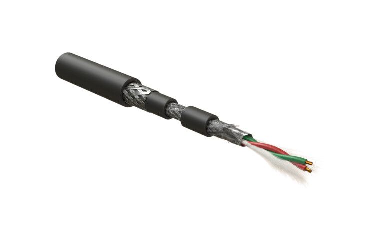 Кабель для шины PROFIBus-DP. 1x2x22 AWG. многопроволочные жилы (patch). SF/UTP. бронированный. SHF1/SHF2. (500м) черный - PFDP-SF-1x2x22/7-ARM/W-SHF1/SHF2-BK Hyperline 444094