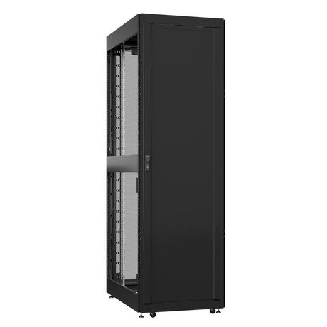 Шкаф серверный 52U 800х1000 передняя дверь: одностворчатая глухой металл IP51. задняя двустворчатая перфорированная IP20. боковые панели: без. цвет: черный RAL9005 - EX 8052.9240 SYSMATRIX