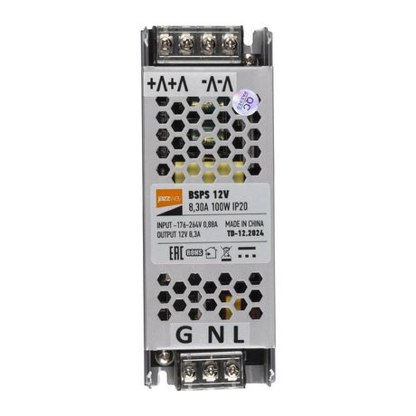 Драйвер светодиодный LED 12V8,3A=100W IP20 1 г.гар. Jazzway - 5024342