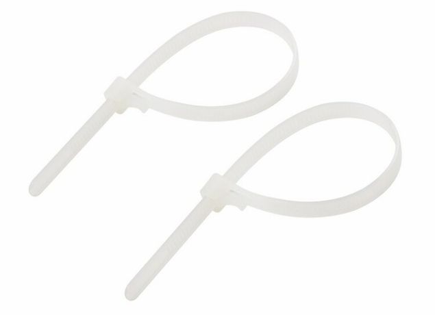 Хомут кабельный 7.5х200 многоразовый нейл. СКМ-200 бел. (уп.100шт) Rexant 07-0209 MEET