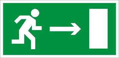 Наклейка ПЭУ 002 "Выход направо" (335х190) MERCURY пиктограмма СТ 2502002530 Световые Технологии