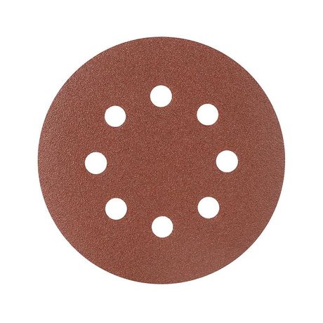 Круг шлифовальный на липучке 125мм Р100 8 отверстий (уп.5шт) PATRIOT 820010103