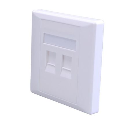 Панель лицевая 2 порта (80х80 Keystone шторка) (DIY упак.) - 10-0334-1 Net.on