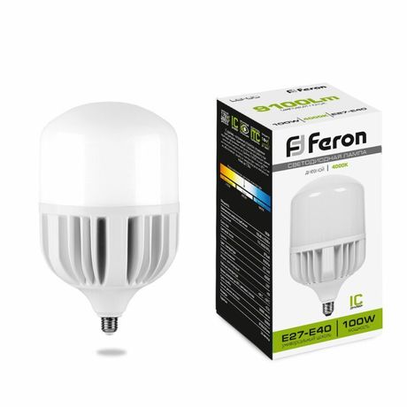 Лампа светодиодная LED 100вт Е27/Е40 белый - 38219 FERON LB-65