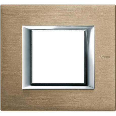 Рамка 2-м Axolut прямоугол. титан Leg BTC HA4802NX Legrand