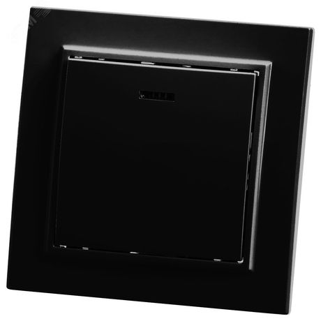 Выключатель одноклавишный c индикатором, 250В, 10А, серия Эрна, черный Stekker - PSW10-9001-03 39470 FERON