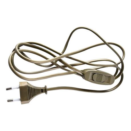 Сетевой шнур с выключателем 230V 1,9м золото KF-HK-1-2 | 51039 FERON