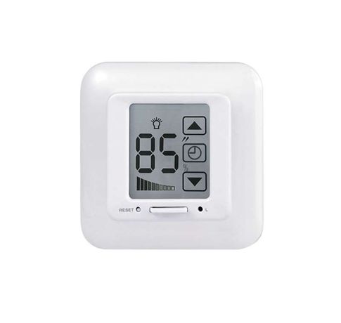 Выключатель с диммером и таймером выключения сенсор блистер белый | 04028 Uniel USW-001-LCD-DM-40/500W-TM-M-WH