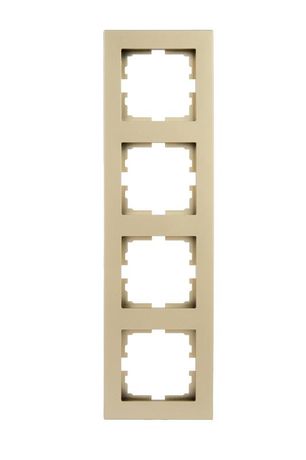 Рамка 4-м VESNA вертик. без вставки зол. LEZARD 742-3600-154