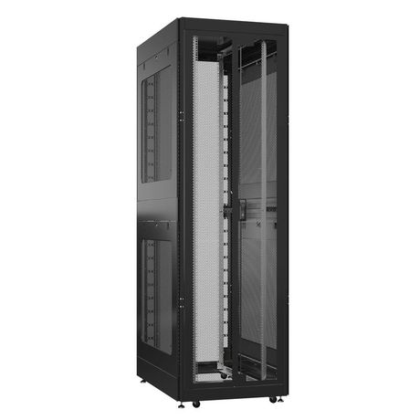 Шкаф серверный 52U 800х1000 передняя дверь: двустворчатая перфорированная IP20. задняя без. боковые панели: перфорированные. цвет: черный RAL9005 - EX 8052.9402 SYSMATRIX