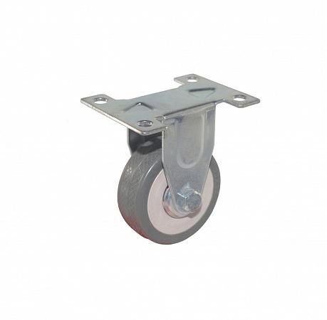 Колесо аппаратное неповоротное п/п обод резина сер. подшипник скольжения площадка d50 без тормоза Tech-Krep/Zitar 148491