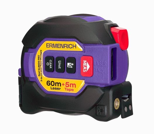 Рулетка с лазерным дальномером ("3 в 1") Reel SLR600 PRO Ermenrich 86175 Ermenrich арт. 86175