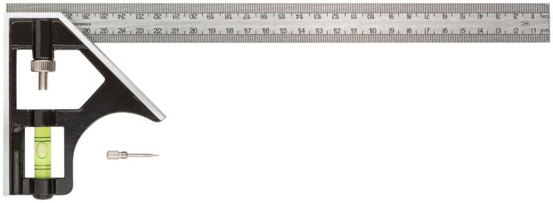 Угольник 300 мм с уровнем Профи - 19703 РОС