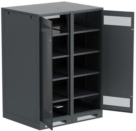 Шкаф LINEA B (пустой) 1700х1200х950мм двустворчатая металлическая дверь черный - LB05-17H29-2M IEK