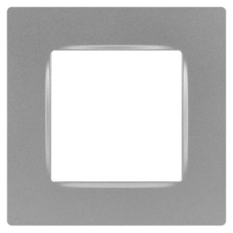 Рамка для розеток и выключателей Серия 12 12-5201-03 на 1 пост, Классик, алюминий | Б0067781 ЭРА