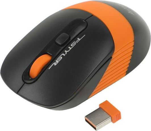 Мышь Fstyler FG10S черн./оранж. оптическая 2000dpi silent беспроводная USB 4but A4TECH 1204066