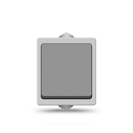 Выключатель Аллегро 1 клавиша IP54 серый - 1279 Союз