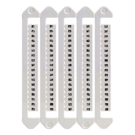 Маркировка для клемм, ширина 5 мм, от 361 до 405, горизонтальная ориентация - NUTB-5-361-405H ДКС