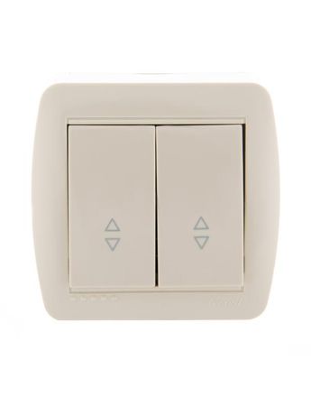 Переключатель проходной 2-кл. ОП Demet 10А IP20 крем. LEZARD 711-0300-106