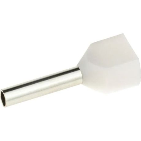 Наконечник-гильза двойная с изолир.фланцем 0,5 кв.мм белый (НШВИ2) | IFD2-0.5-8WT DKC ДКС