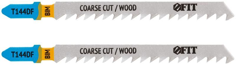 Полотно по дереву Bimetal разведенные шлифованные зубья 100/74/4мм (Т144DF) (уп.2шт) FIT 40891 РОС