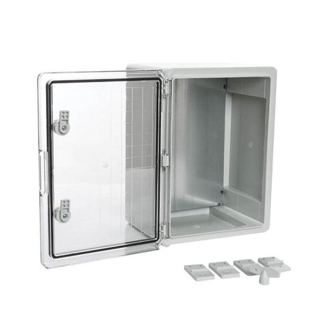 Корпус пластиковый с монтажной панелью ЩМП IP65 прозрачная дверь 400х300х220 | PR08.26512 Промрукав Строитель