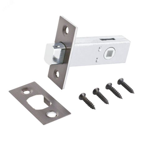 Задвижка универсальная врезная без ручек для установки на деревянные межкомнатные двери, АЛЛЮР АРТ LB45-6 MBN графит - 11133 ПТК