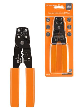 Клещи обжимные КО-2А, обжим неизолированных автоклемм 0,5-6 мм, "МастерЭлектрик" | SQ1001-0013 TDM