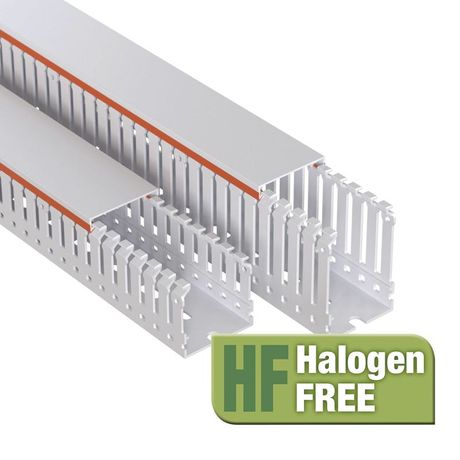 Короб перфорированный RLHF6 60x60, без галогенов, светло-серый - 01108RLHF ДКС