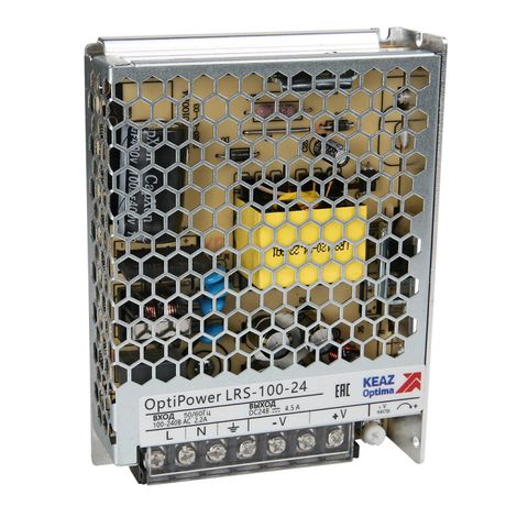 Блок питания панельный OptiPower LRS 100-24 4.5A | 328879 КЭАЗ