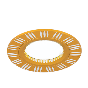 Светильник точечный под лампу ДВО GU5.3 1х35 Вт 170-260В IP20 120х120 мм монт d60 Золотой Aluminium Gauss - AL017